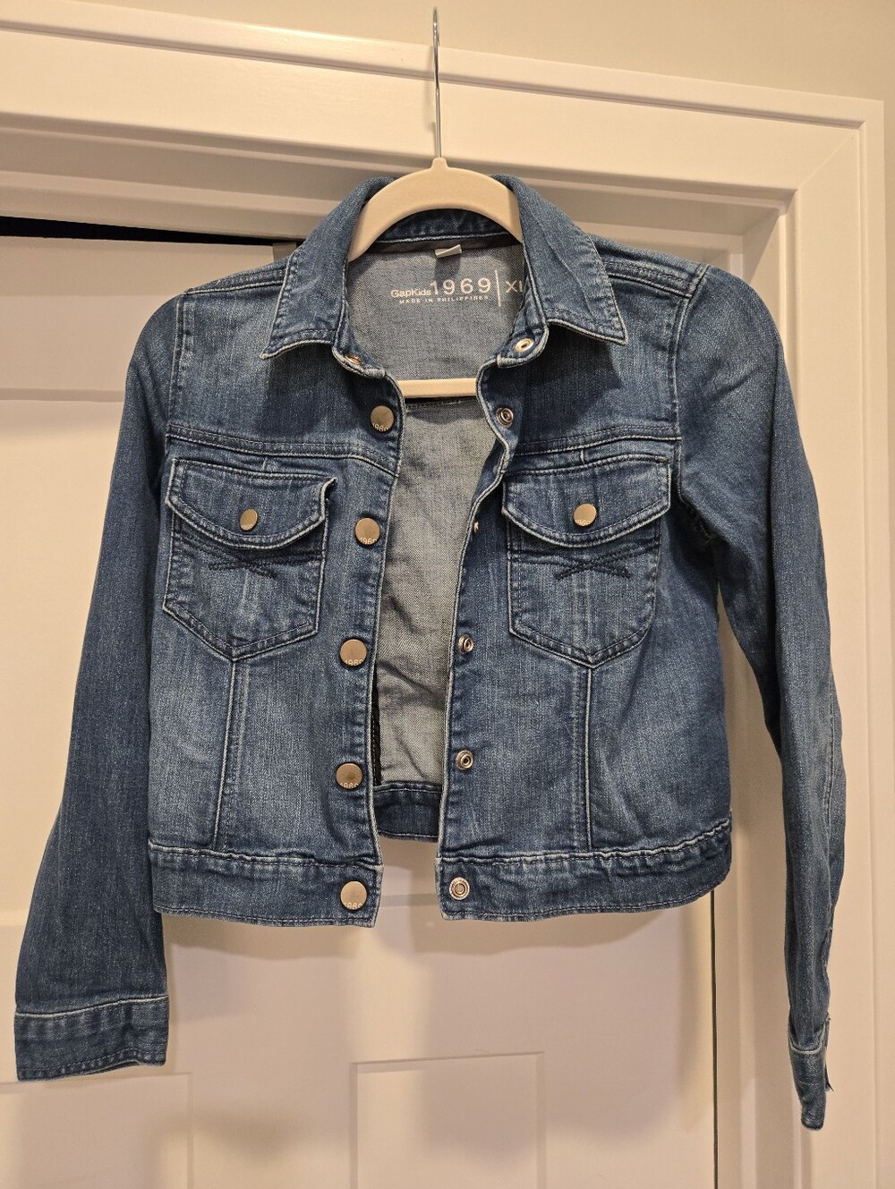 GapKids 1969 Girls XL Stretch Denim Jean Jacket Medium Wash